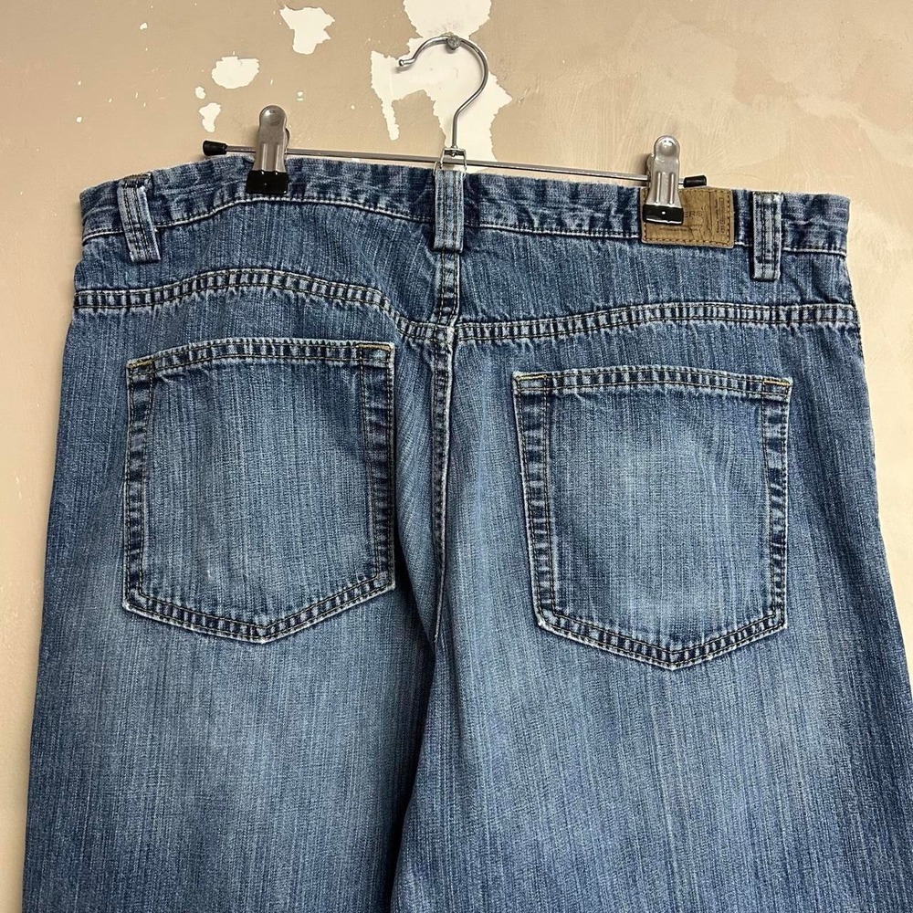 Vintage 90s Dockers Painted Relaxed Jeans Blue Mens 36x34 Fits 35x32.5 - Picture 4 of 8